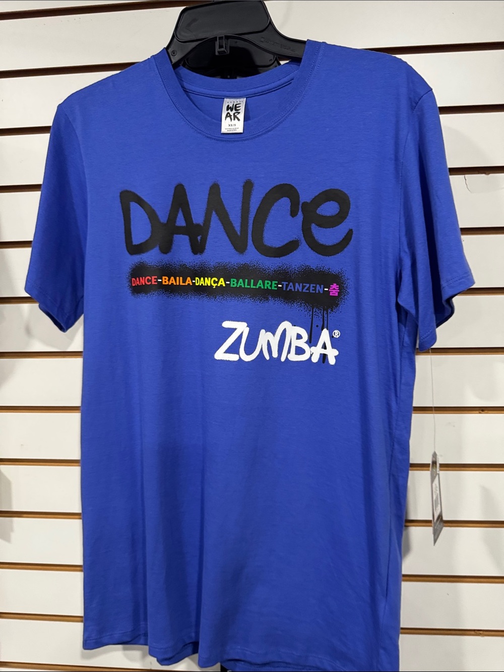 Zumba Fitness Royal Blue 'Dance' Graphic Tee (XS/S)